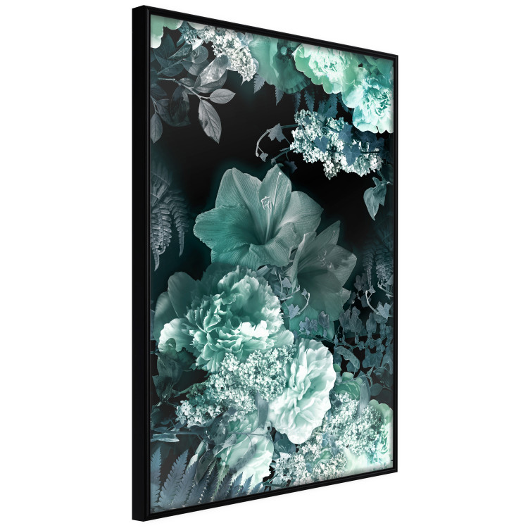 Wall Poster Emerald Garden - mint-colored floral garden with flowers 123490 additionalImage 10