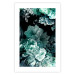 Wall Poster Emerald Garden - mint-colored floral garden with flowers 123490 additionalThumb 19