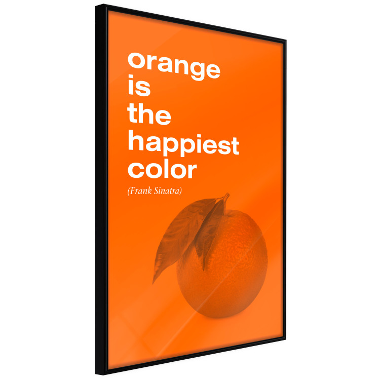 Wall Poster The Happiest Colour - quote and orange fruit on orange background 123590 additionalImage 12
