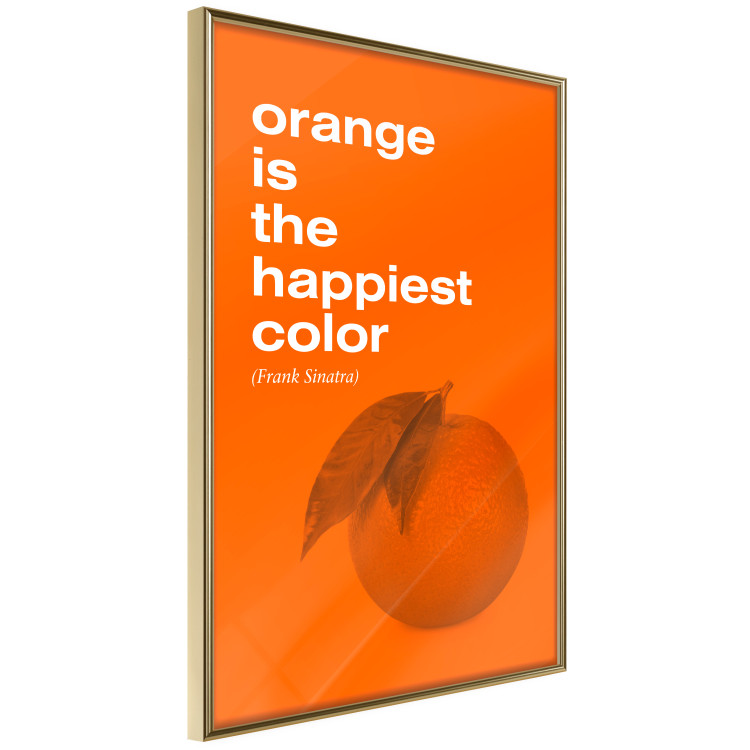 Wall Poster The Happiest Colour - quote and orange fruit on orange background 123590 additionalImage 12
