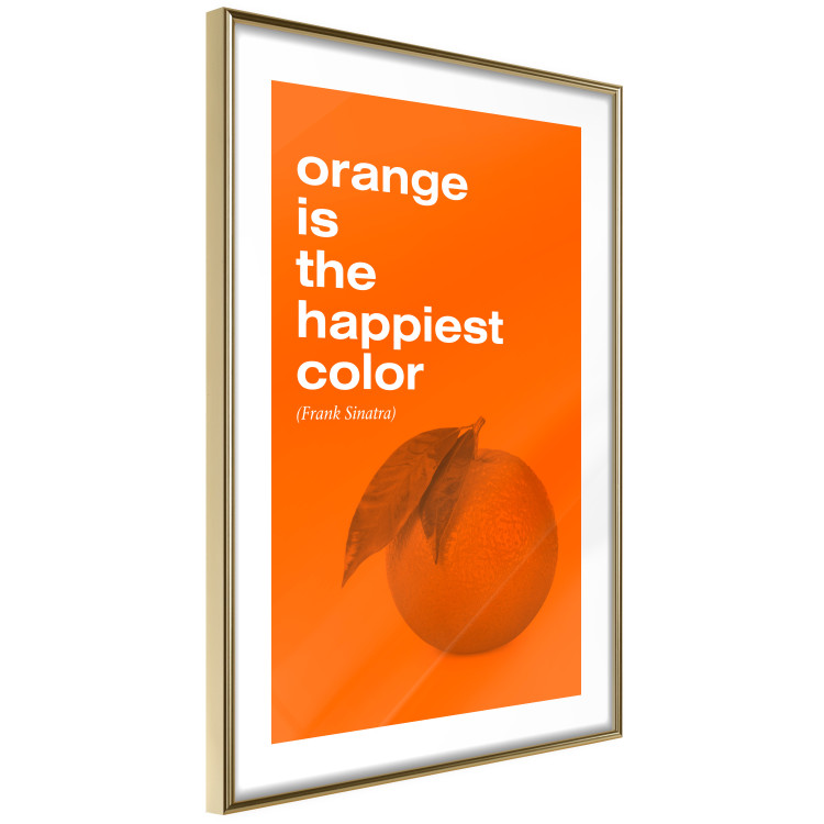 Wall Poster The Happiest Colour - quote and orange fruit on orange background 123590 additionalImage 8