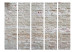 Room Divider Screen Hidden Harmony II (5-piece) - pattern in beige brick-like design 124090 additionalThumb 3