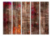 Room Divider Stained Wood II (5-piece) - colorful spots on a background of planks 124290 additionalThumb 3