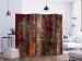 Room Divider Stained Wood II (5-piece) - colorful spots on a background of planks 124290 additionalThumb 2