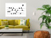 Poster Bird Family - black and white birds sitting on wires on a white background 125090 additionalThumb 2