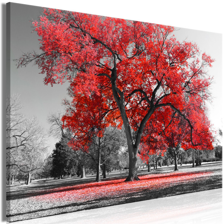 Large canvas print Autumn in the Park (Red) [Large Format] 125590 additionalImage 2