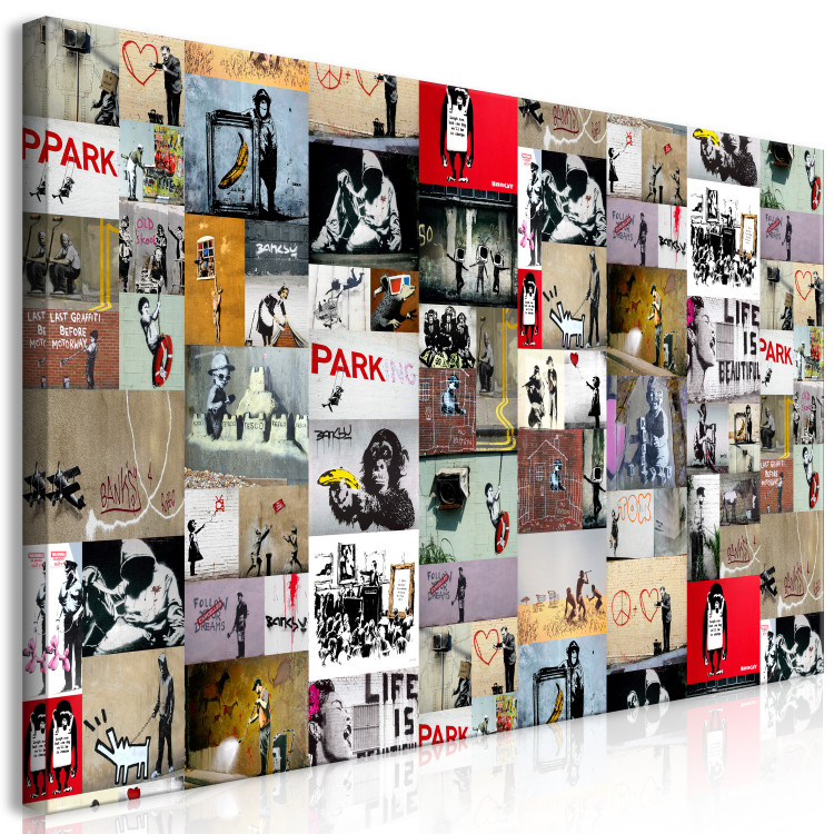 Large canvas print Art of Collage: Banksy II [Large Format] 125690 additionalImage 2