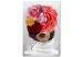 Canvas Art Print Peonies and roses covering a woman's face - an abstract portrait 127790