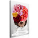 Canvas Art Print Peonies and roses covering a woman's face - an abstract portrait 127790 additionalThumb 2