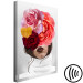 Canvas Art Print Peonies and roses covering a woman's face - an abstract portrait 127790 additionalThumb 6