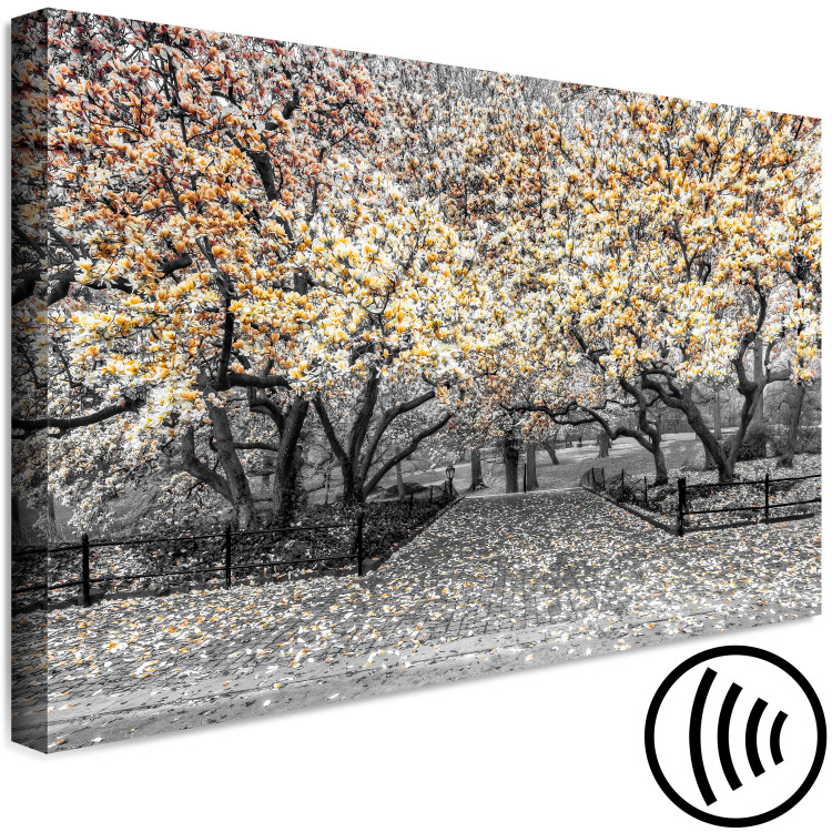 Canvas Blooming Magnolias - magnolia trees with flowers in shades of orange 128790 additionalImage 6
