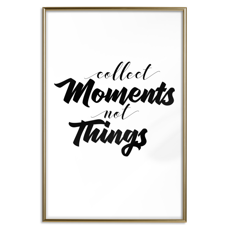 Poster Collect Moments Not Things - English text on white background 129590 additionalImage 21