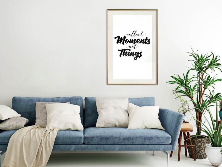 Poster Collect Moments Not Things - English text on white background 129590 additionalImage 22