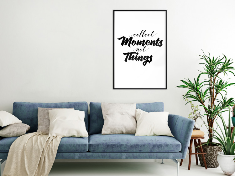 Poster Collect Moments Not Things - English text on white background 129590 additionalImage 4