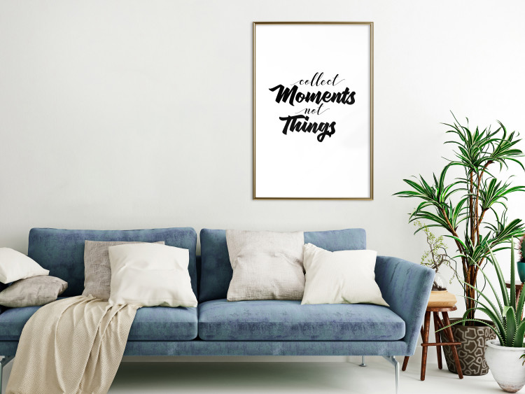 Poster Collect Moments Not Things - English text on white background 129590 additionalImage 15
