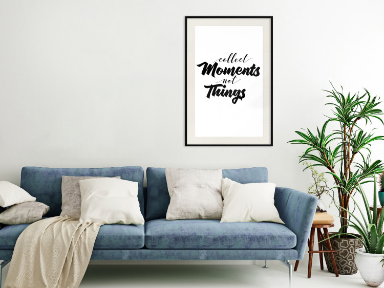 Poster Collect Moments Not Things - English text on white background 129590 additionalImage 24
