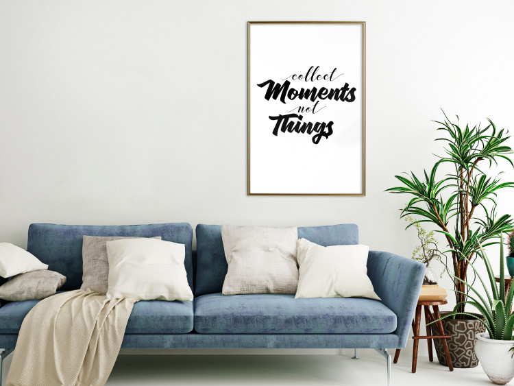 Poster Collect Moments Not Things - English text on white background 129590 additionalImage 7