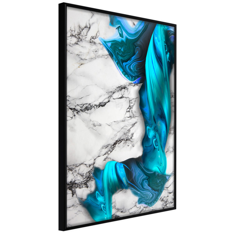 Wall Poster Strong Attraction - blue and abstract pattern on a marble background 129790 additionalImage 11
