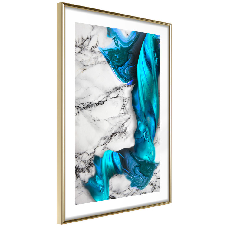 Wall Poster Strong Attraction - blue and abstract pattern on a marble background 129790 additionalImage 9