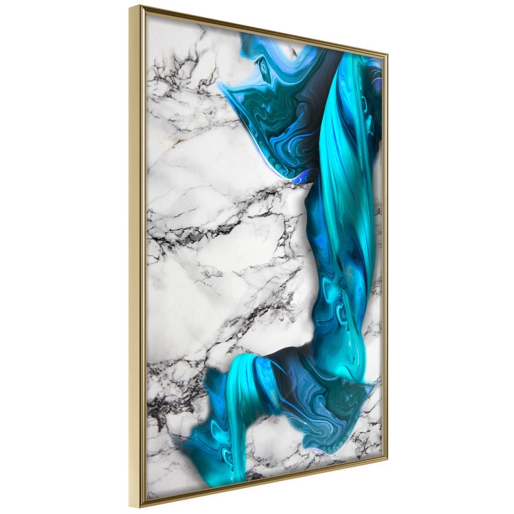 Wall Poster Strong Attraction - blue and abstract pattern on a marble background 129790 additionalImage 14