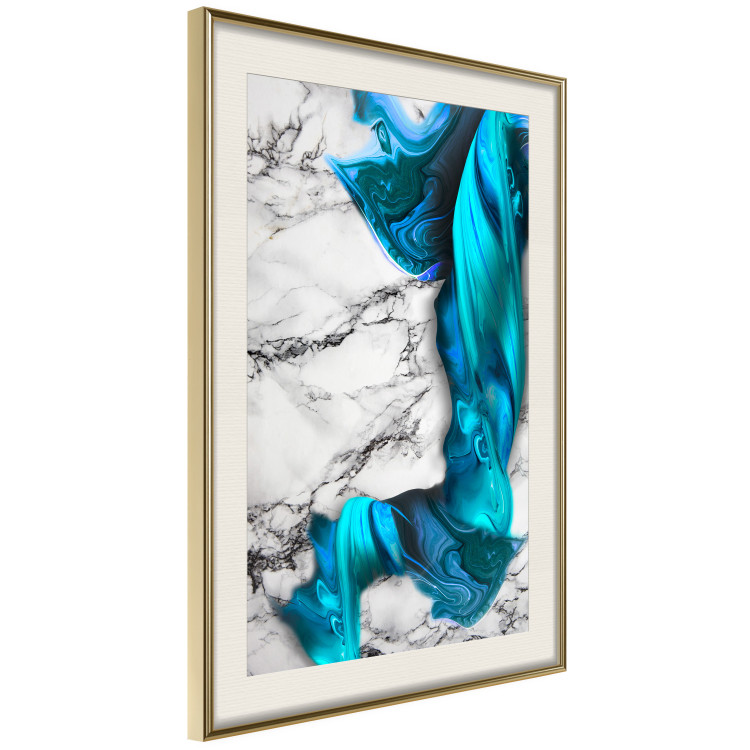 Wall Poster Strong Attraction - blue and abstract pattern on a marble background 129790 additionalImage 3