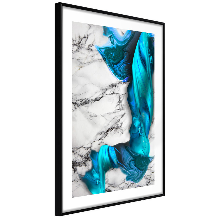 Wall Poster Strong Attraction - blue and abstract pattern on a marble background 129790 additionalImage 8