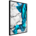 Wall Poster Strong Attraction - blue and abstract pattern on a marble background 129790 additionalThumb 13