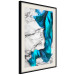 Wall Poster Strong Attraction - blue and abstract pattern on a marble background 129790 additionalThumb 2