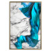 Wall Poster Strong Attraction - blue and abstract pattern on a marble background 129790 additionalThumb 19