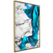 Wall Poster Strong Attraction - blue and abstract pattern on a marble background 129790 additionalThumb 12
