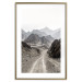 Poster Trail Through Mountains - landscape of a road and rocky mountains against a clear sky 130390 additionalThumb 16