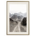 Poster Trail Through Mountains - landscape of a road and rocky mountains against a clear sky 130390 additionalThumb 20