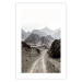 Poster Trail Through Mountains - landscape of a road and rocky mountains against a clear sky 130390 additionalThumb 25