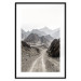 Poster Trail Through Mountains - landscape of a road and rocky mountains against a clear sky 130390 additionalThumb 17