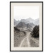 Poster Trail Through Mountains - landscape of a road and rocky mountains against a clear sky 130390 additionalThumb 19