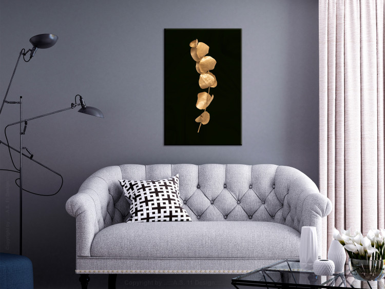 Canvas Botanical Wonder (1-piece) Vertical - abstract golden plant specimen 130490 additionalImage 3