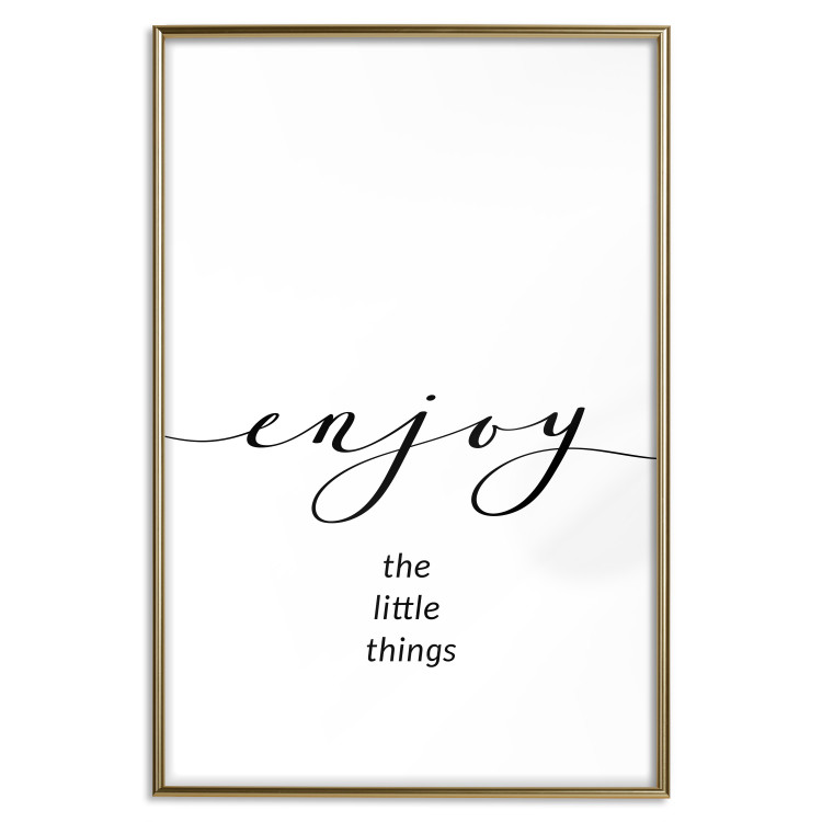 Poster Enjoy the Little Things - black English text on a white background 130790 additionalImage 21