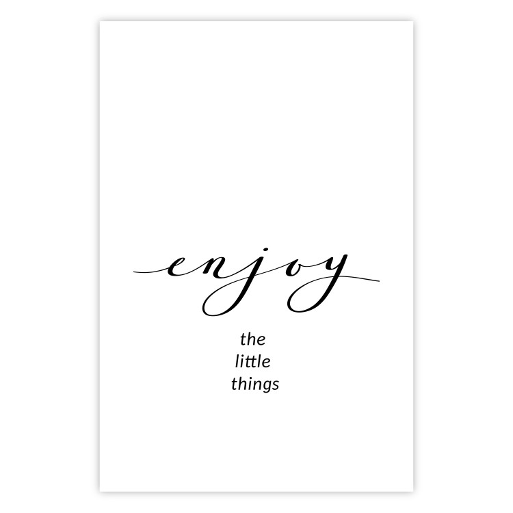 Poster Enjoy the Little Things - black English text on a white background 130790 additionalImage 25