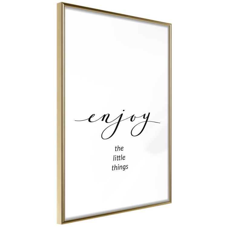 Poster Enjoy the Little Things - black English text on a white background 130790 additionalImage 9