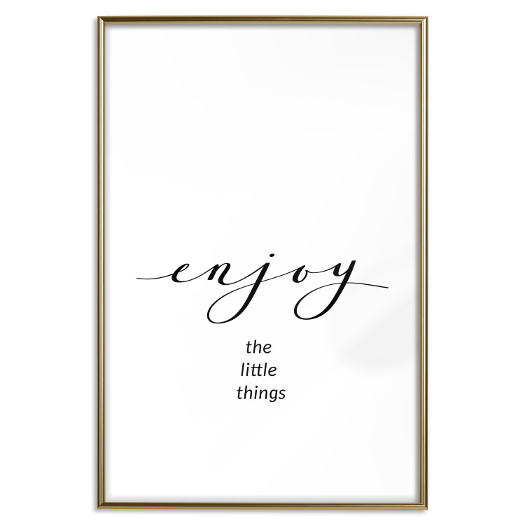 Poster Enjoy the Little Things - black English text on a white background 130790 additionalImage 14
