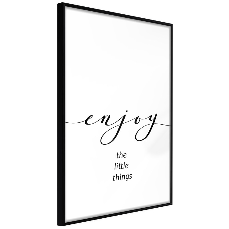 Poster Enjoy the Little Things - black English text on a white background 130790 additionalImage 11