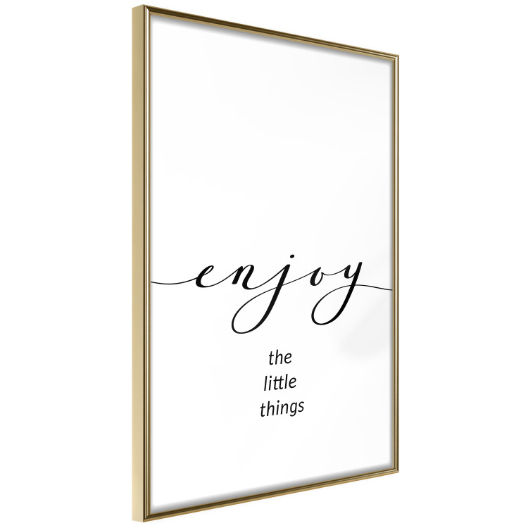 Poster Enjoy the Little Things - black English text on a white background 130790 additionalImage 12