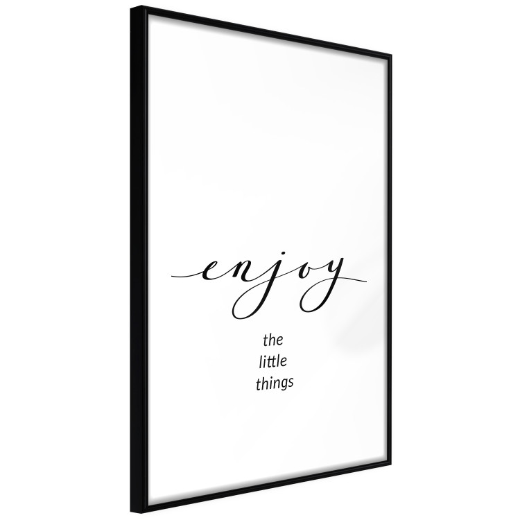 Poster Enjoy the Little Things - black English text on a white background 130790 additionalImage 8