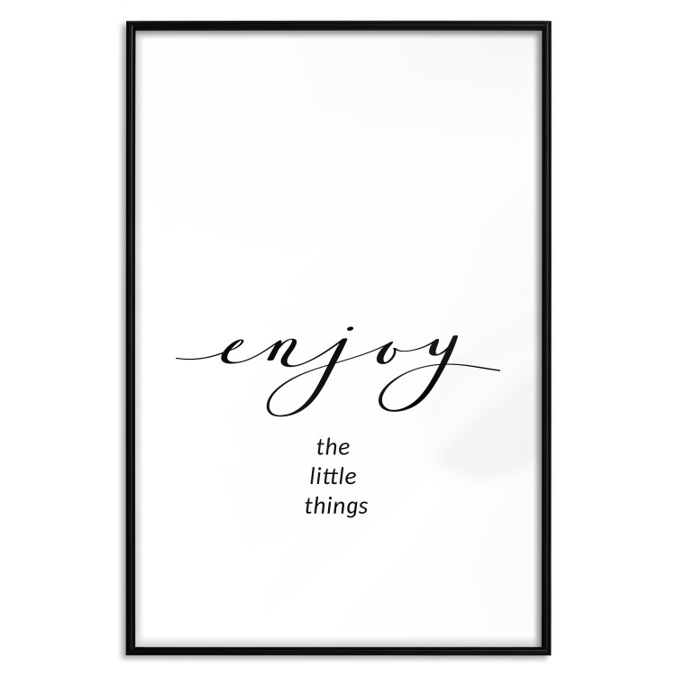 Poster Enjoy the Little Things - black English text on a white background 130790 additionalImage 17