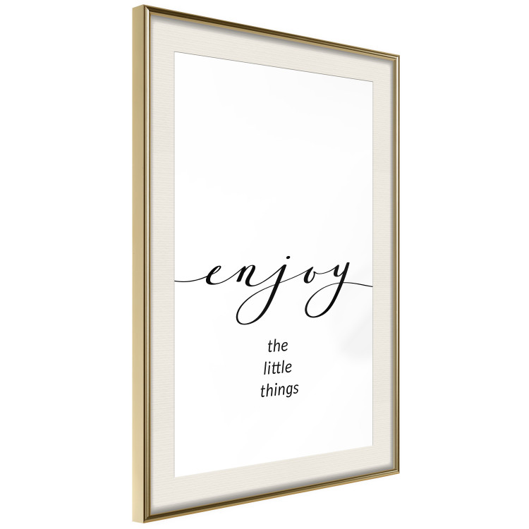 Poster Enjoy the Little Things - black English text on a white background 130790 additionalImage 3