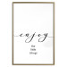 Poster Enjoy the Little Things - black English text on a white background 130790 additionalThumb 21