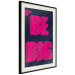 Wall Poster Be Big - intensely pink English texts on a navy blue background 131990 additionalThumb 2