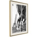 Poster Spinning Paris - gray carousel landscape with a horse against the backdrop of the Eiffel Tower 132290 additionalThumb 3