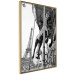 Poster Spinning Paris - gray carousel landscape with a horse against the backdrop of the Eiffel Tower 132290 additionalThumb 14