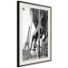Poster Spinning Paris - gray carousel landscape with a horse against the backdrop of the Eiffel Tower 132290 additionalThumb 2